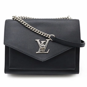 Louis Vuitton Noir Leather Pochette Shoulder Bag (Pre-Owned)