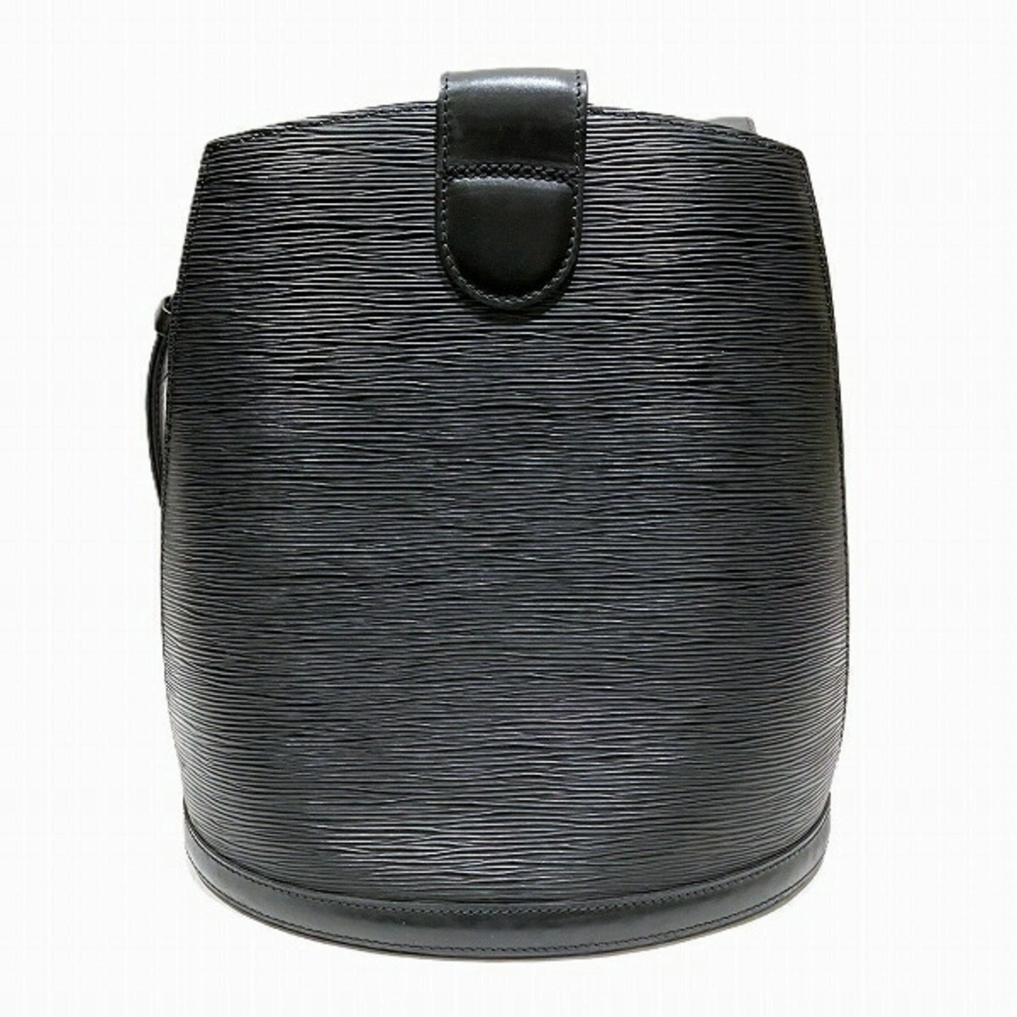 Louis Vuitton Noir Leather Shoulder Bag (Pre-Owned)