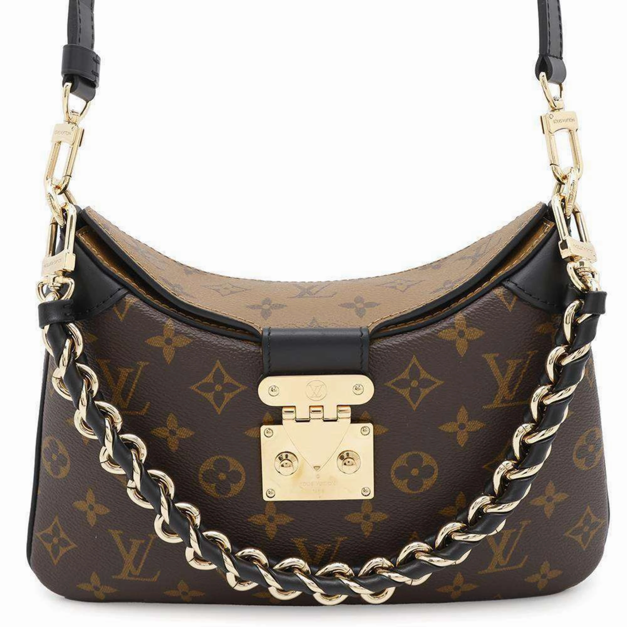 Louis Vuitton Noir Monogram Reverse Shoulder Bag (Pre-Owned)
