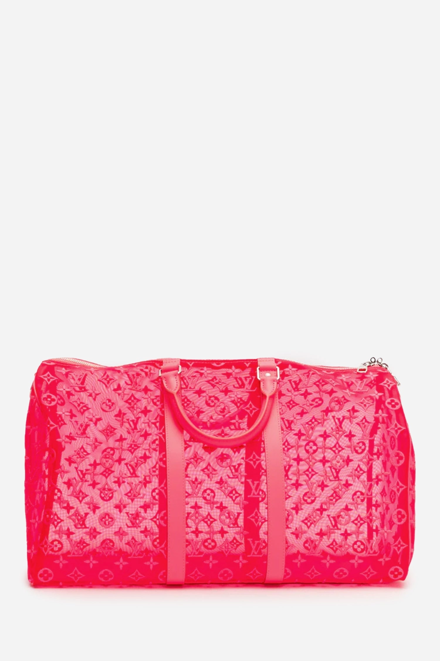 Louis Vuitton Pink Mesh Keepall Bandouliere 50
