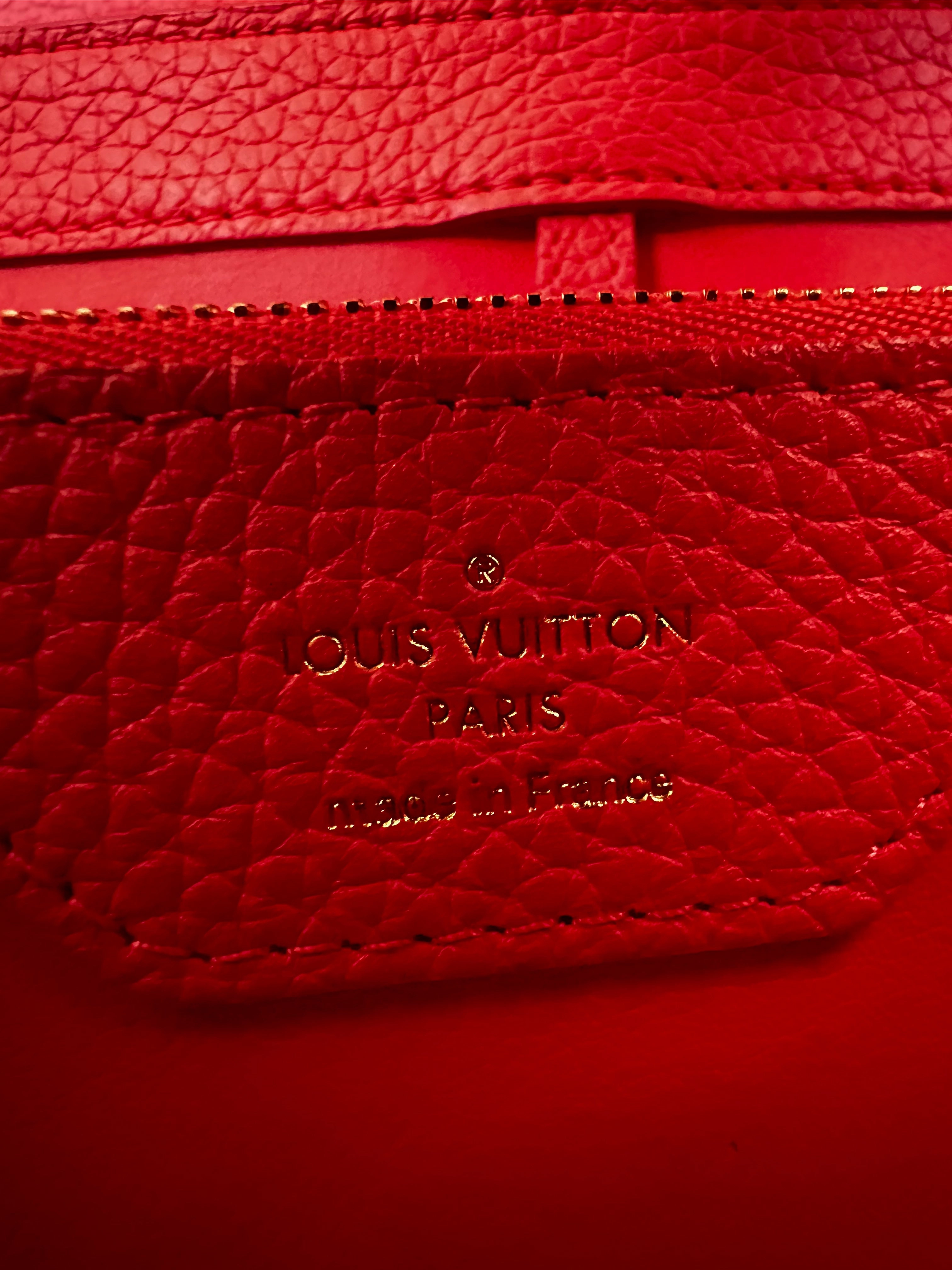 Louis Vuitton Pink Taurillon Capucines MM