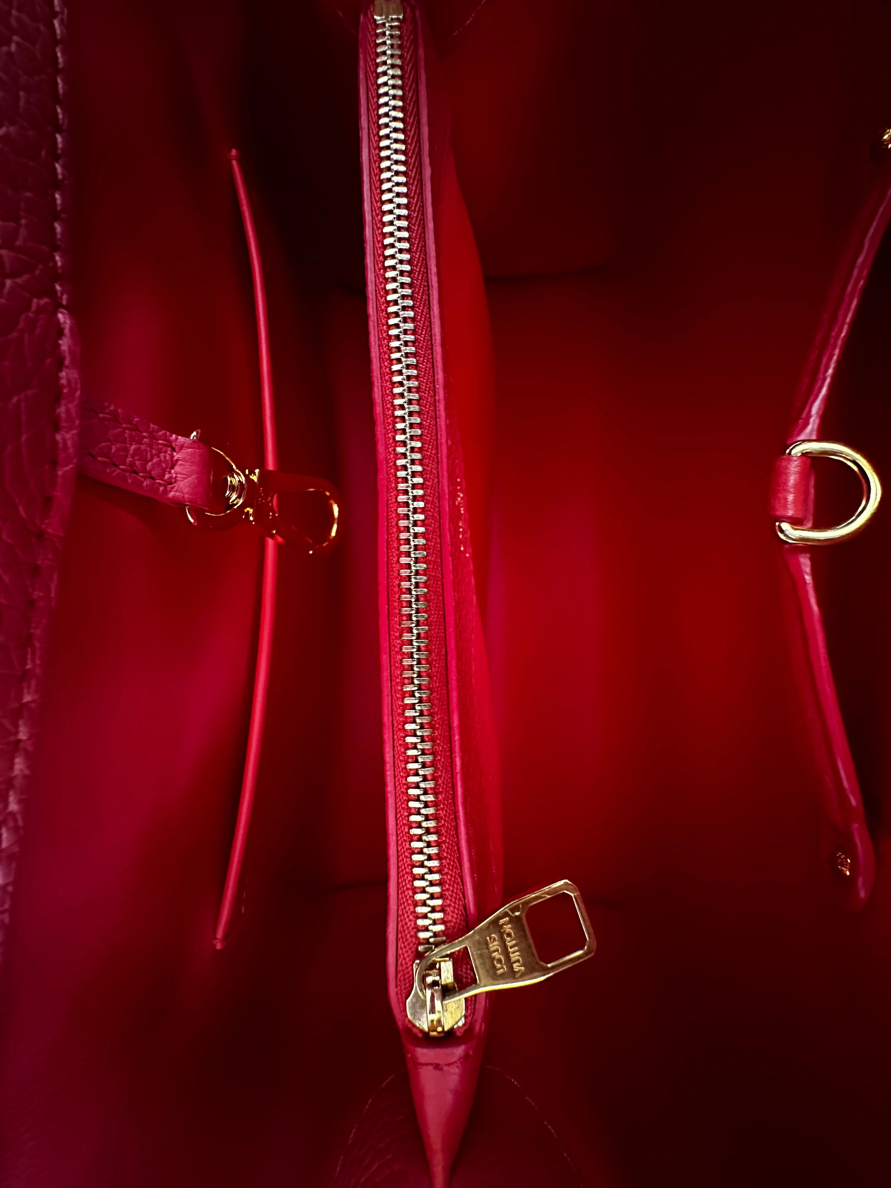 Louis Vuitton Pink Taurillon Capucines MM