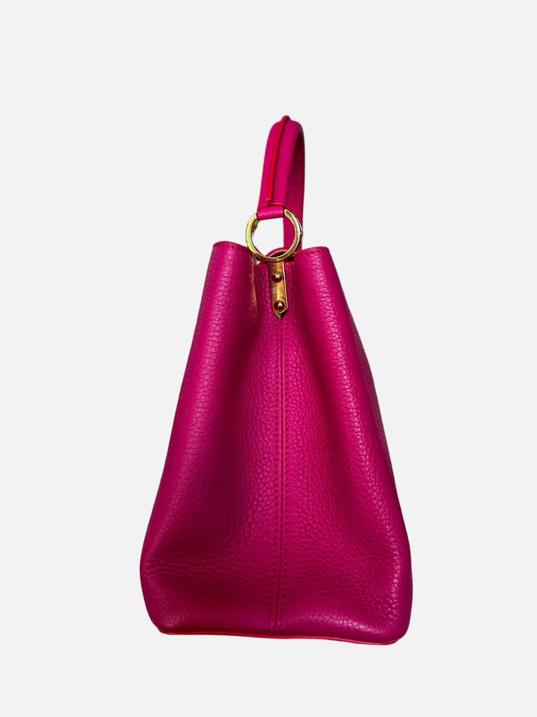 Louis Vuitton Pink Taurillon Capucines MM