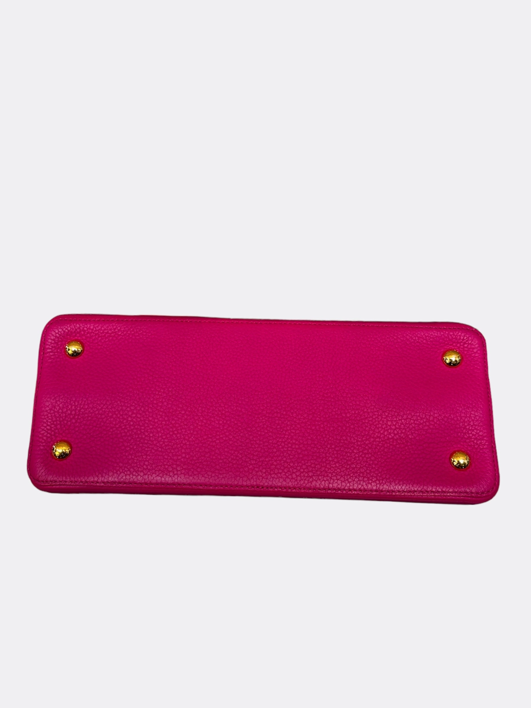 Louis Vuitton Pink Taurillon Capucines MM