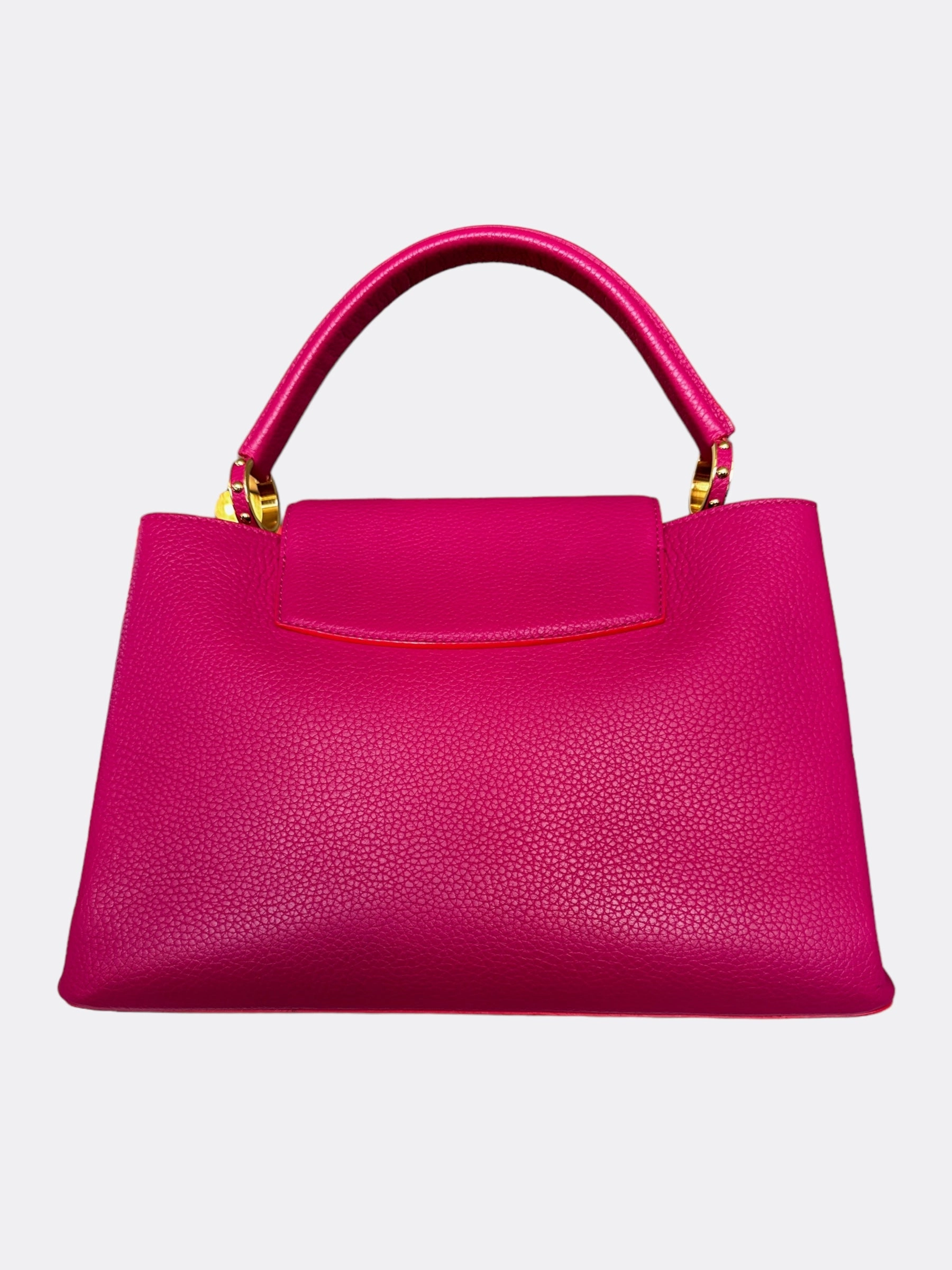 Louis Vuitton Pink Taurillon Capucines MM