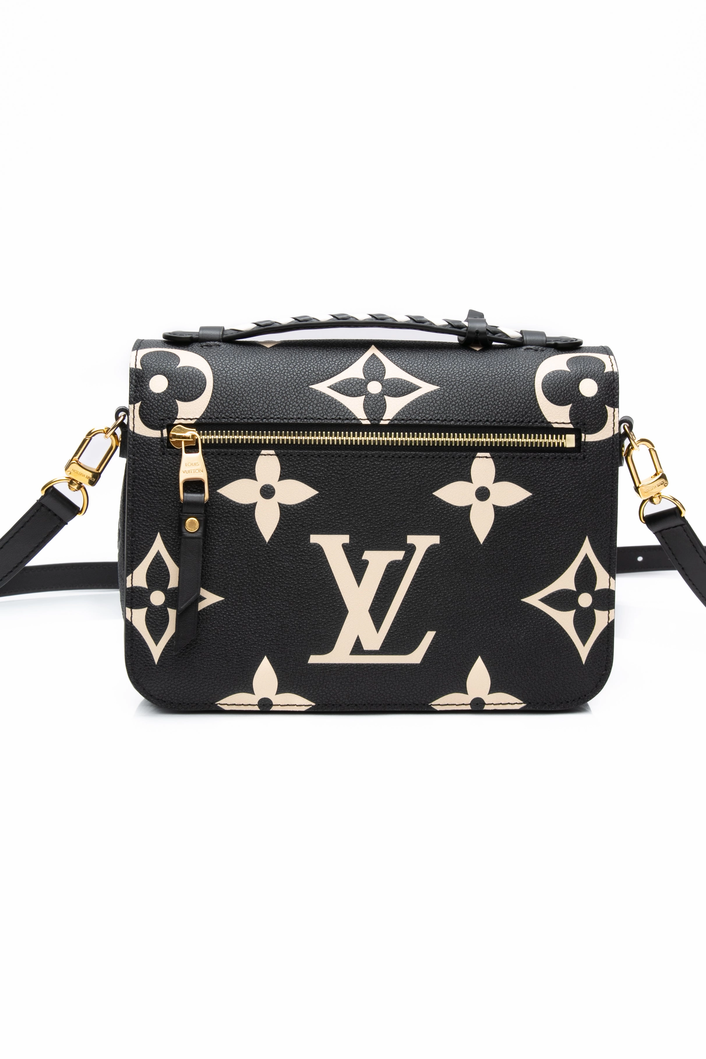 LOUIS VUITTON Pochette Metis Limited Edition Crafty Monogram Empreinte Giant Black Crossbody Bag