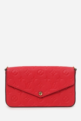 Louis Vuitton Red Leather Felicie Pochette