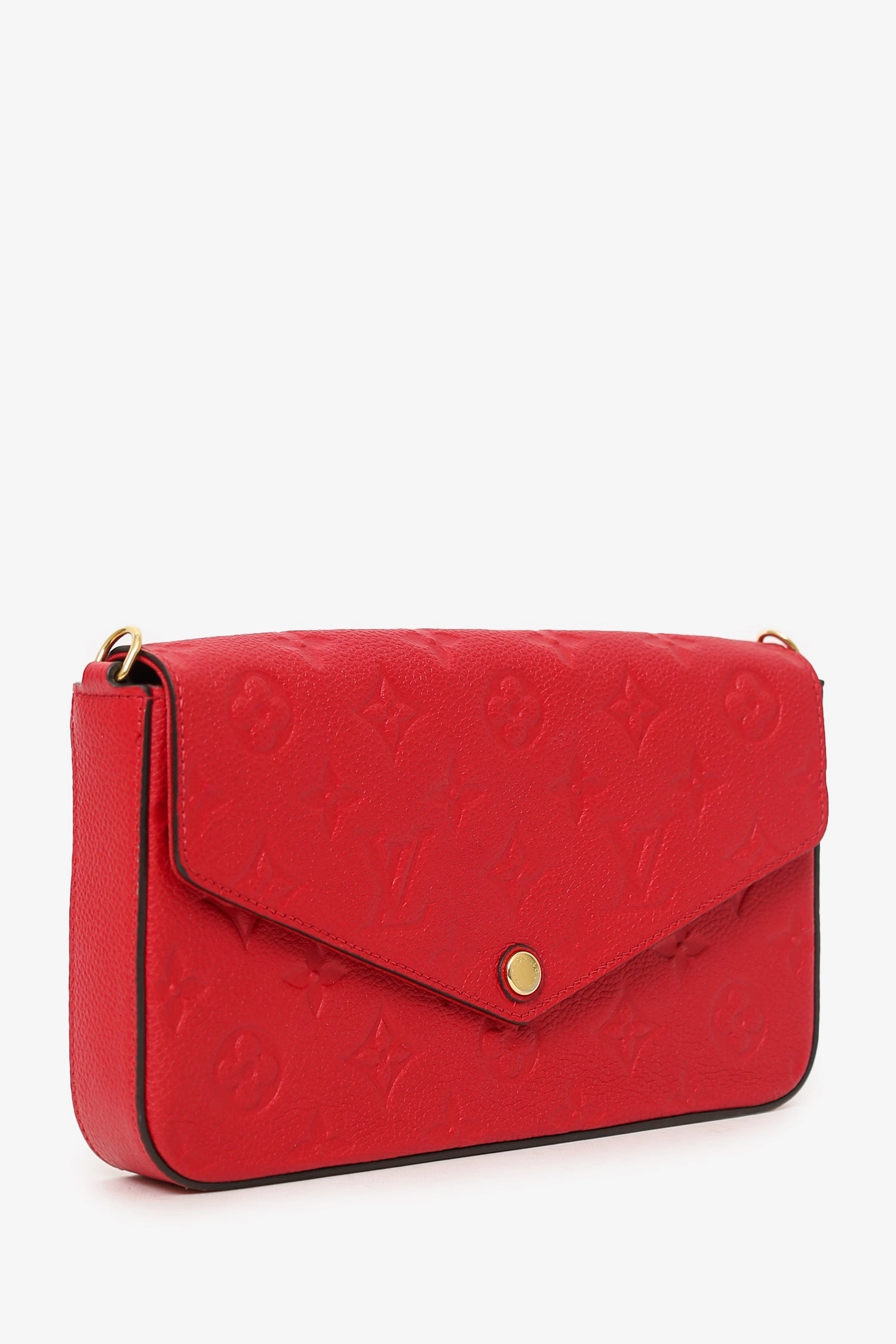 Louis Vuitton Red Leather Felicie Pochette