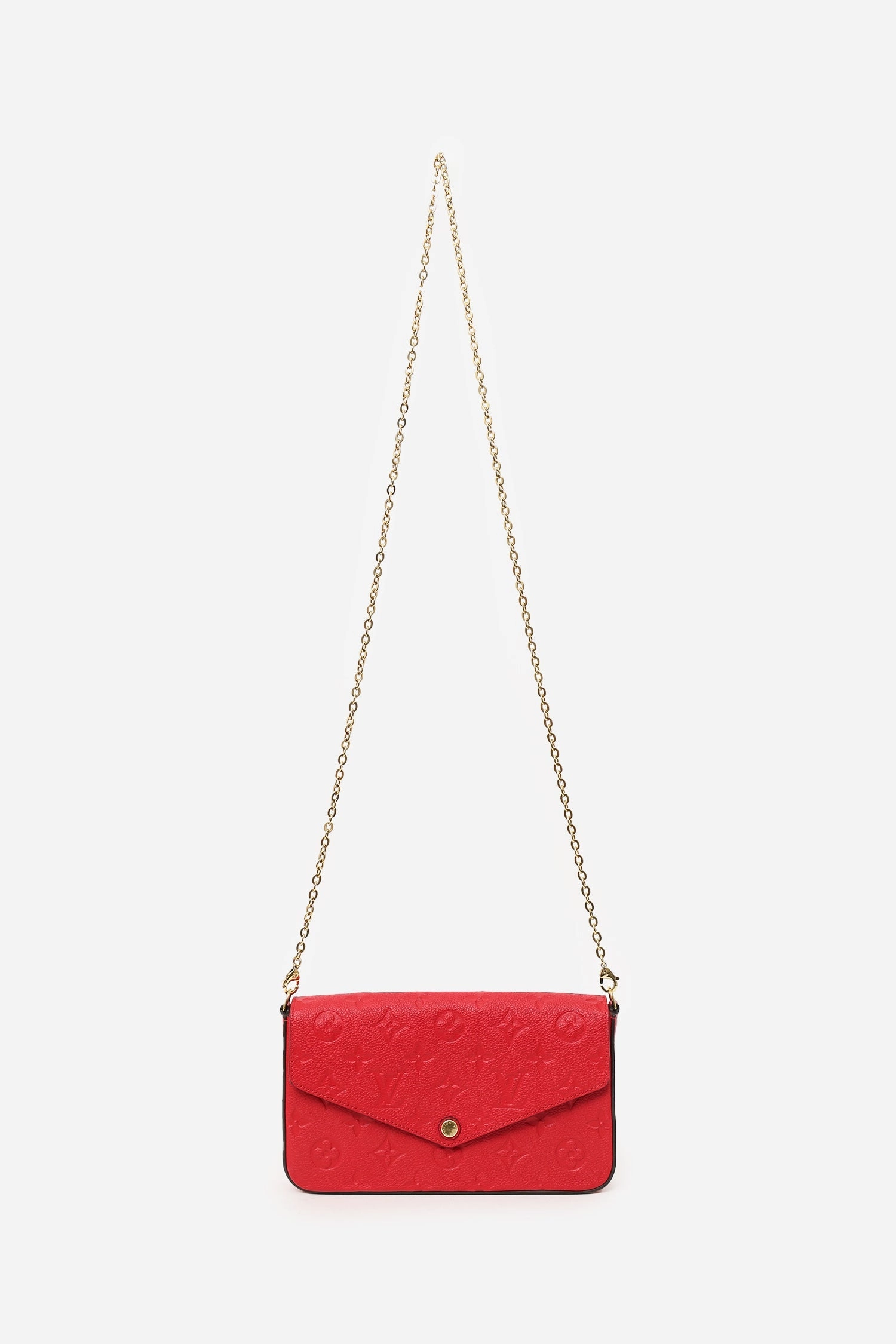 Louis Vuitton Red Leather Felicie Pochette