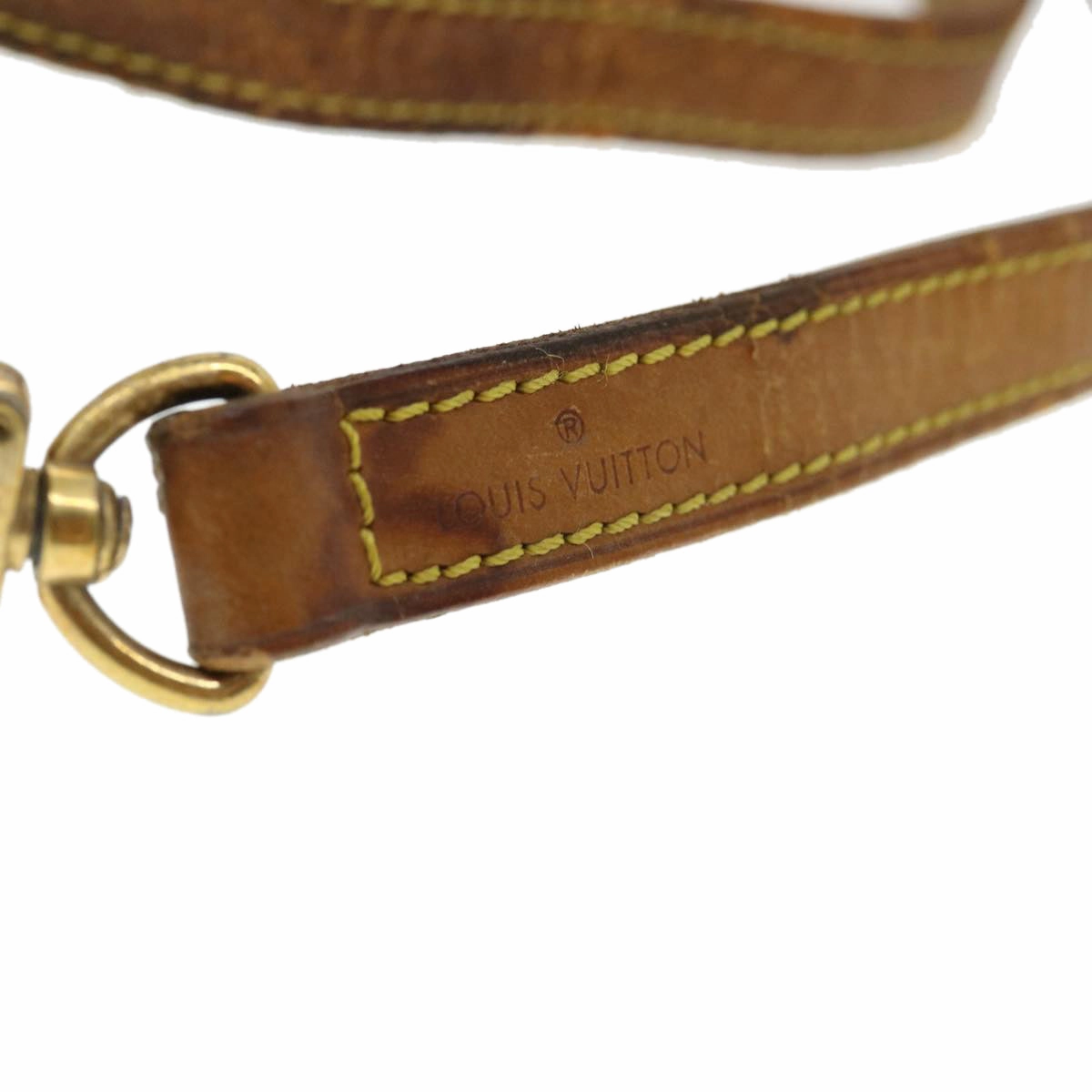 LOUIS VUITTON Shoulder Strap Leather 43.7"" Beige LV 38229