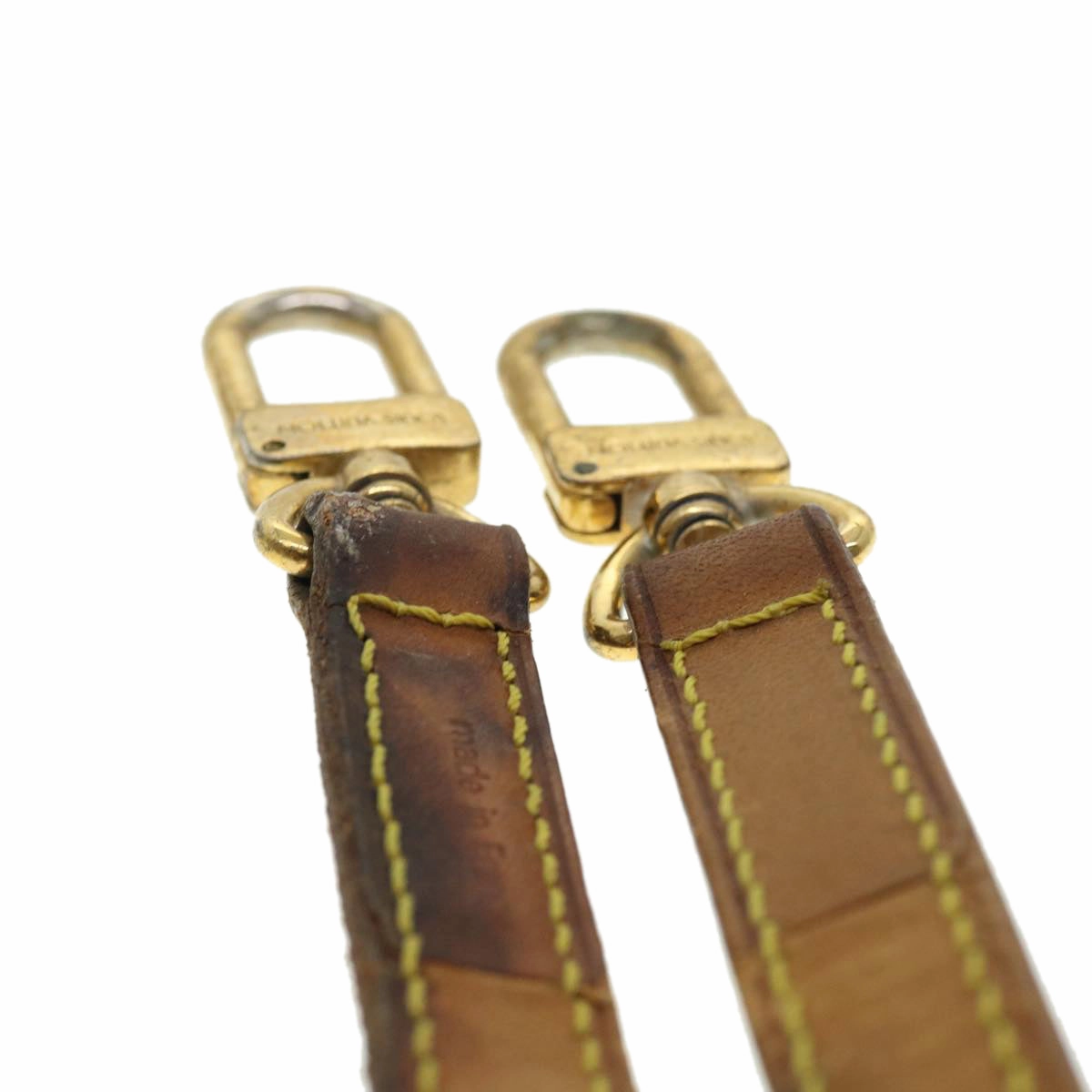 LOUIS VUITTON Shoulder Strap Leather 43.7"" Beige LV 38229