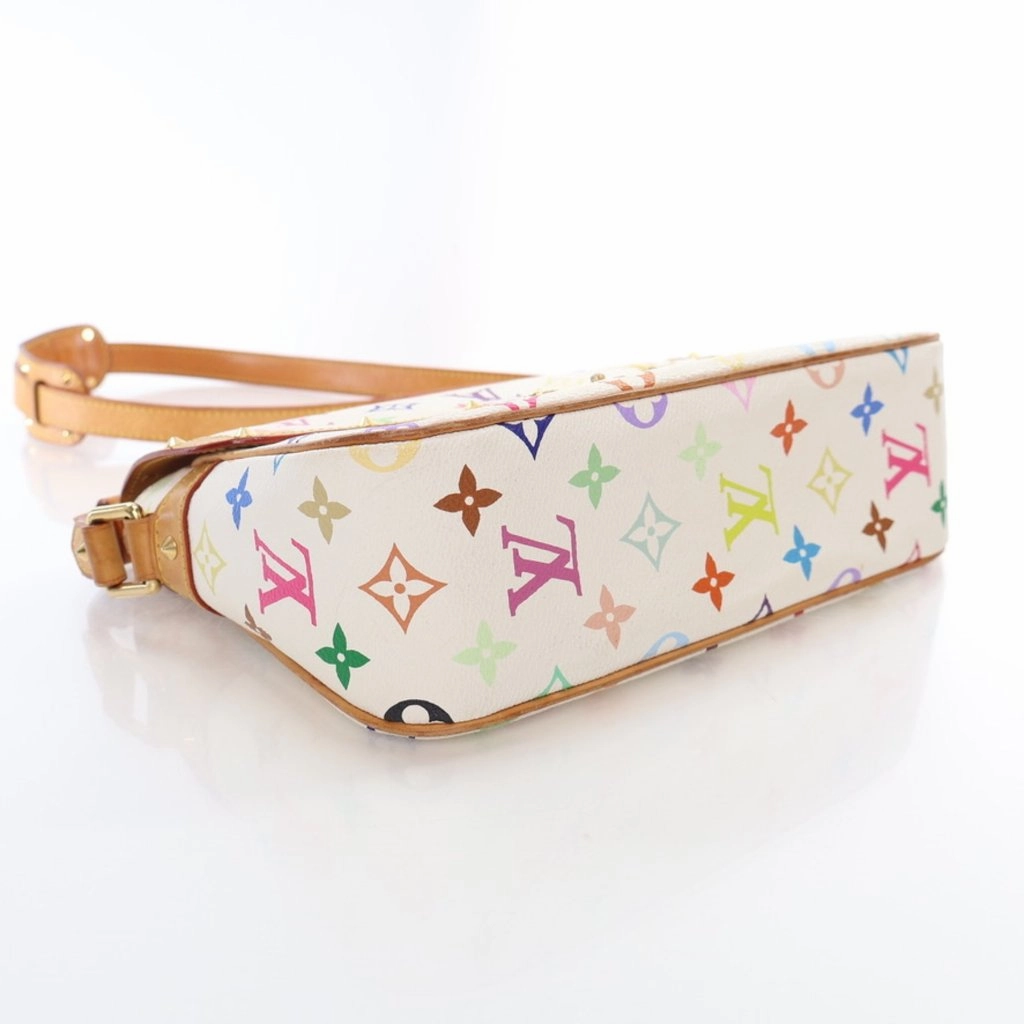 Louis Vuitton Sologne White Multicolor Monogram Canvas Crossbody Bag Medium