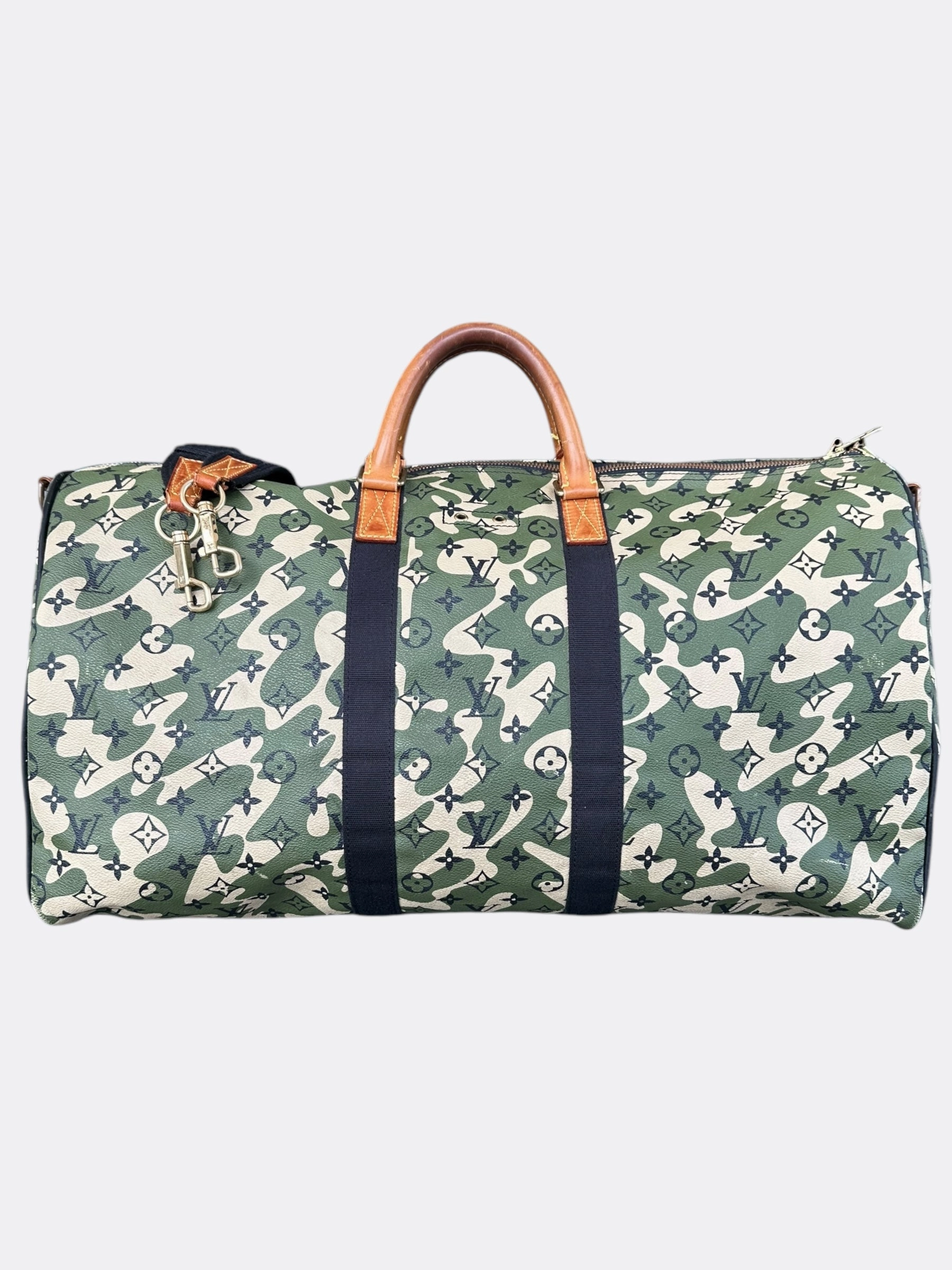 Louis Vuitton Takashi Murakami Camo Monogram Keepall 55
