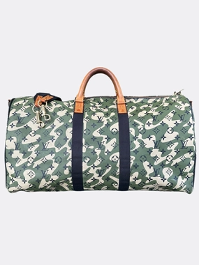 Louis Vuitton Takashi Murakami Camo Monogram Keepall 55