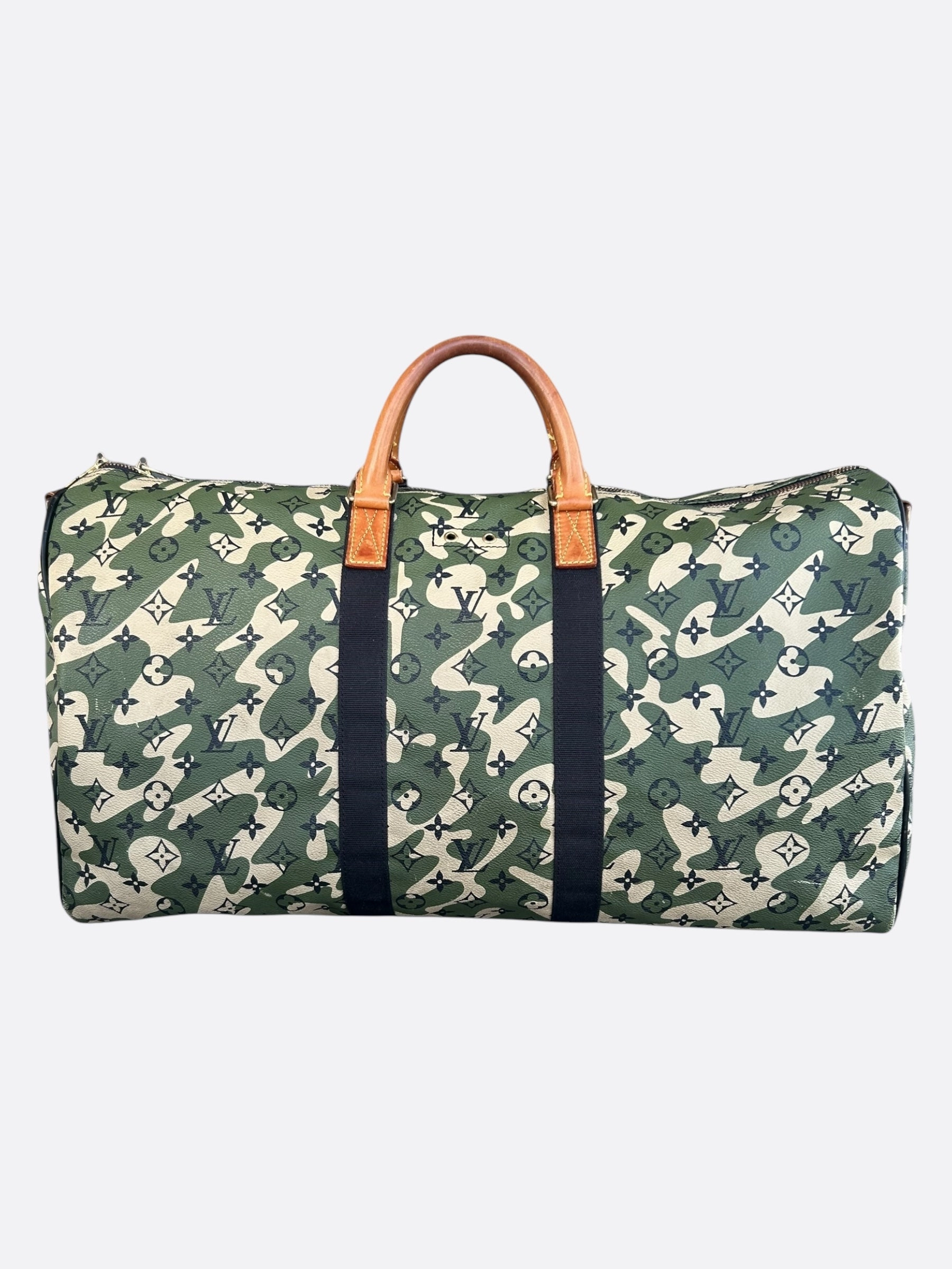 Louis Vuitton Takashi Murakami Camo Monogram Keepall 55