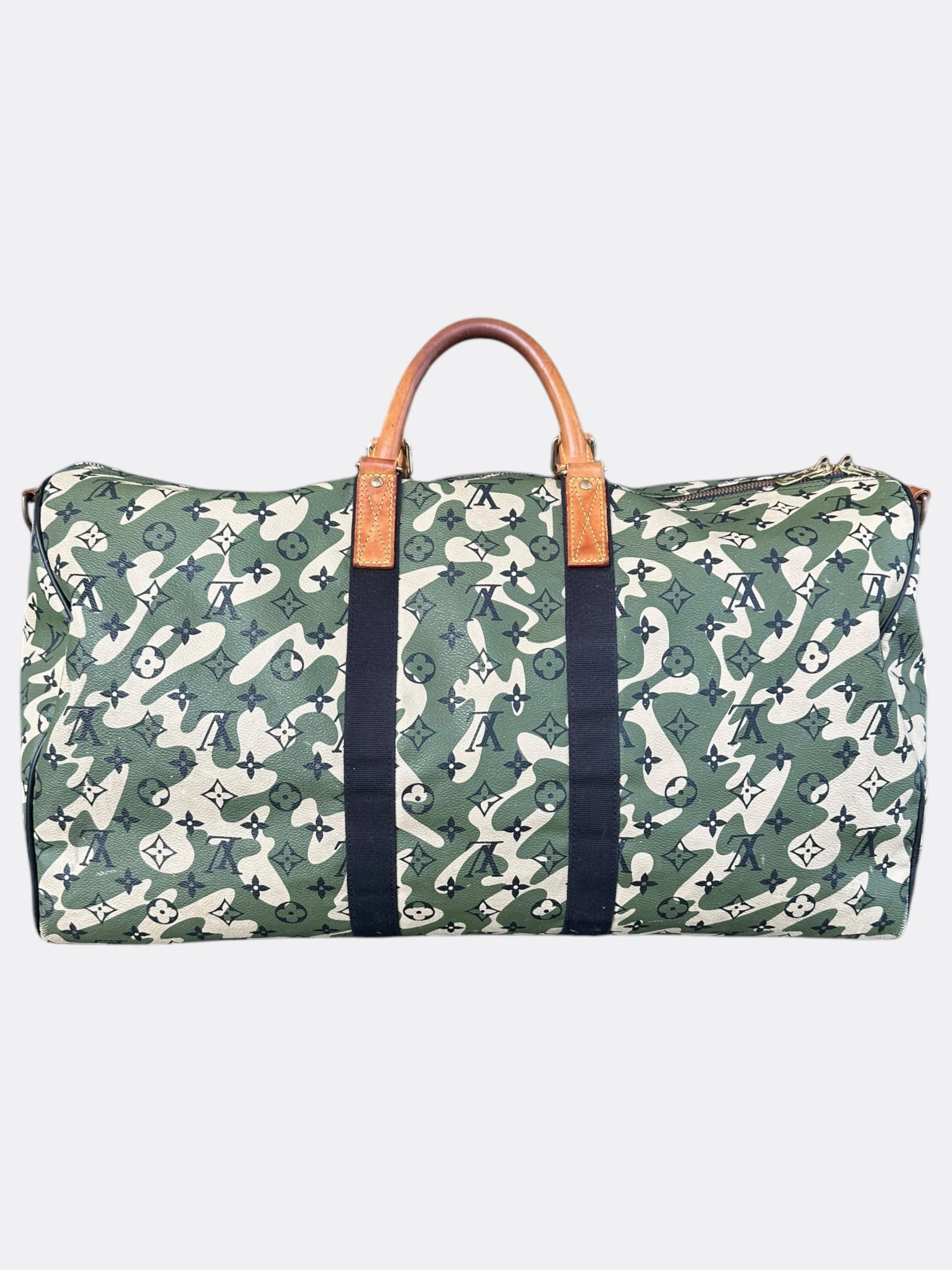 Louis Vuitton Takashi Murakami Camo Monogram Keepall 55