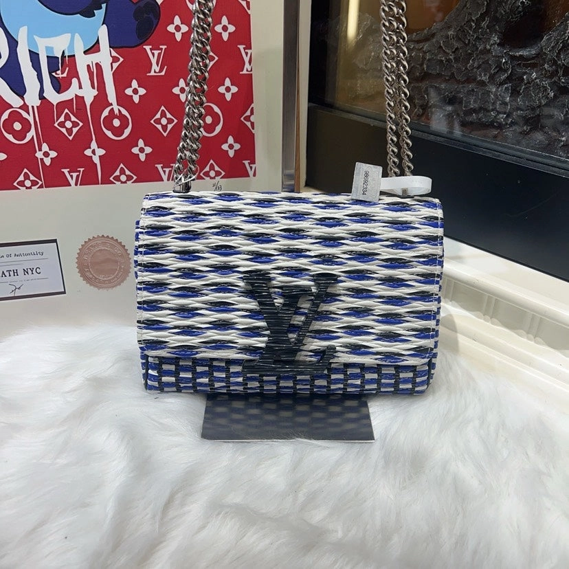 Louis Vuitton Twist Blue White Crossbody Bag