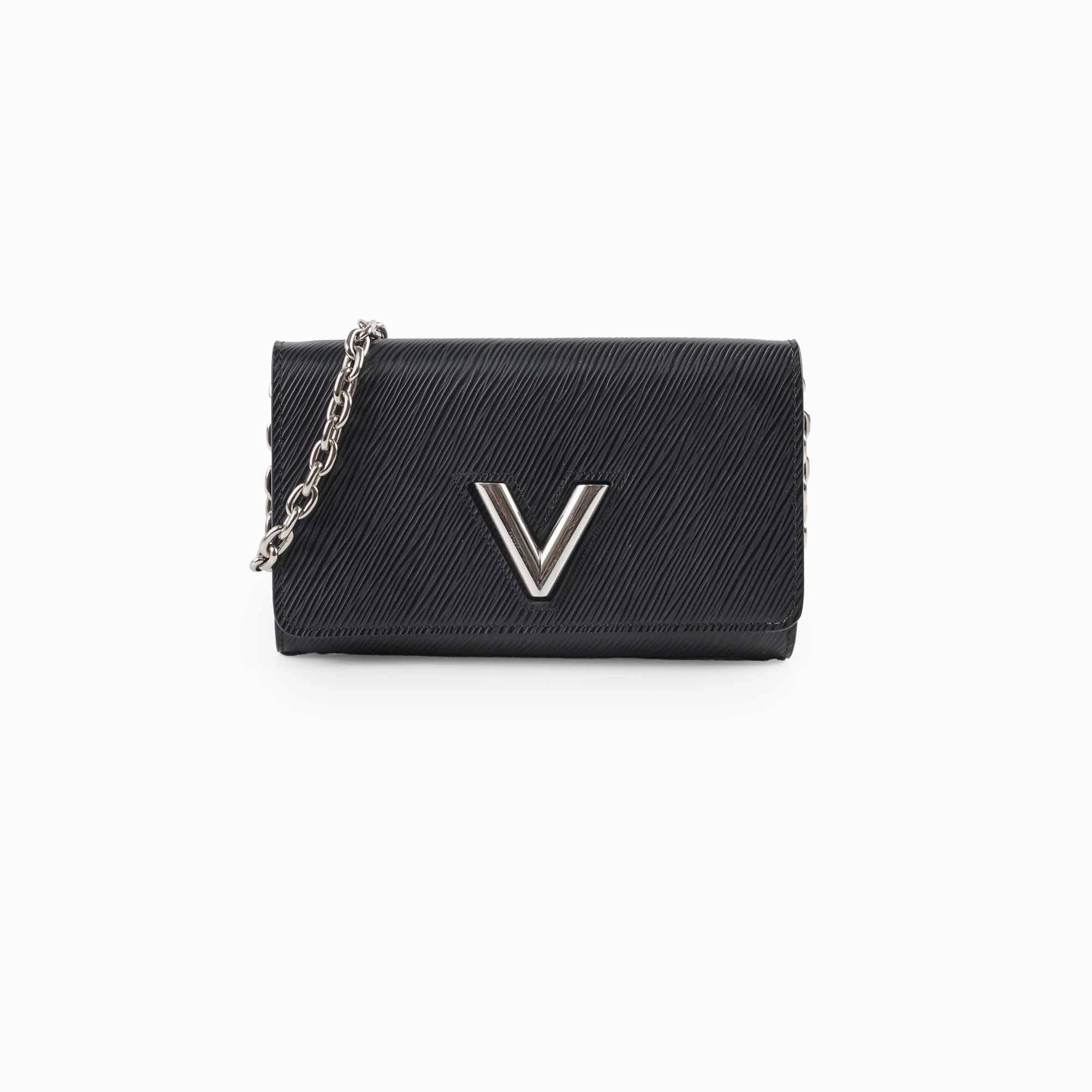 Louis Vuitton Twist Wallet On Chain Black Epi