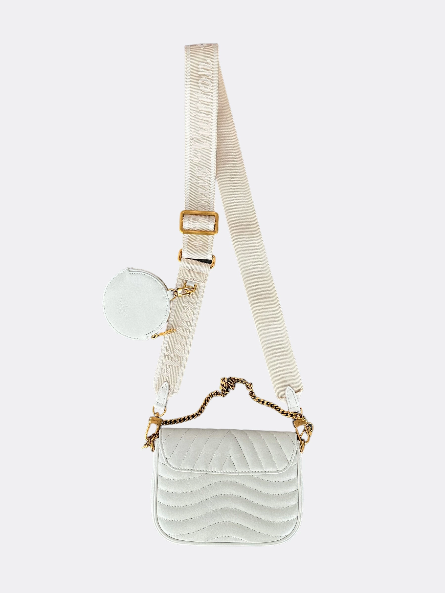 Louis Vuitton White New Wave Multi-Pochette