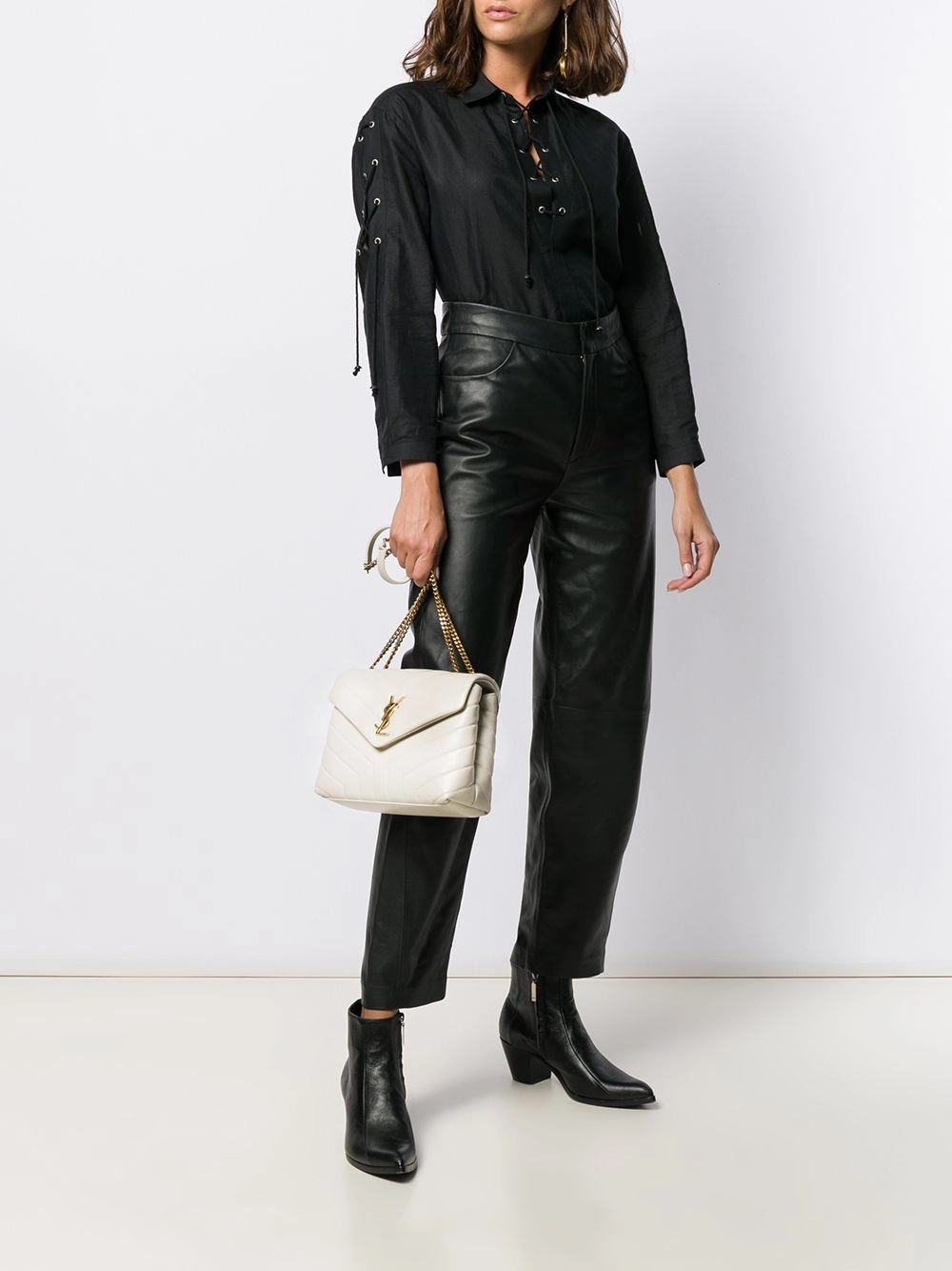Loulou Vintage White Small Shoulder Bag