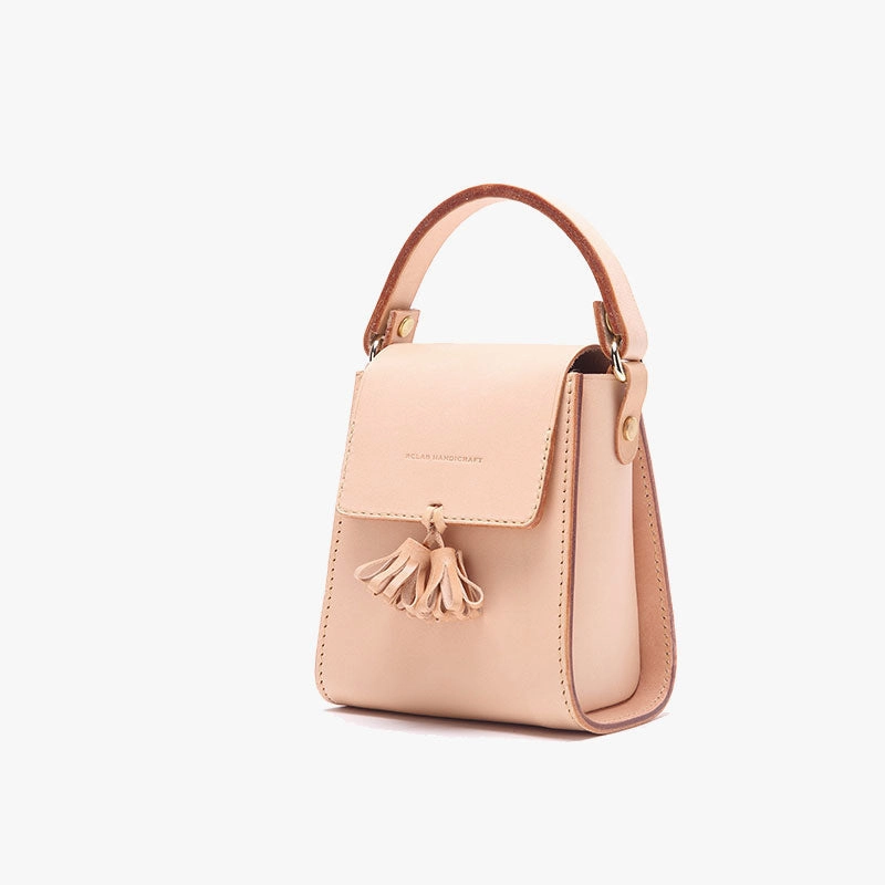 Lovely Handmade Leather Womens Mini Handbags Purse Shoulder Bags for Women