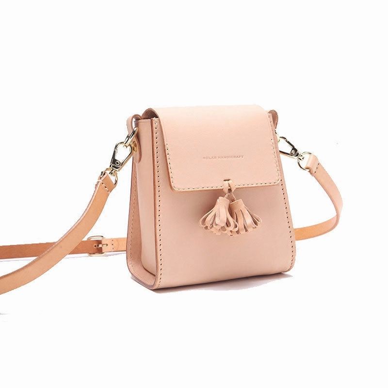 Lovely Handmade Leather Womens Mini Handbags Purse Shoulder Bags for Women