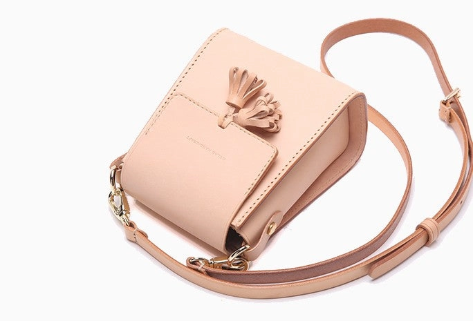 Lovely Handmade Leather Womens Mini Handbags Purse Shoulder Bags for Women