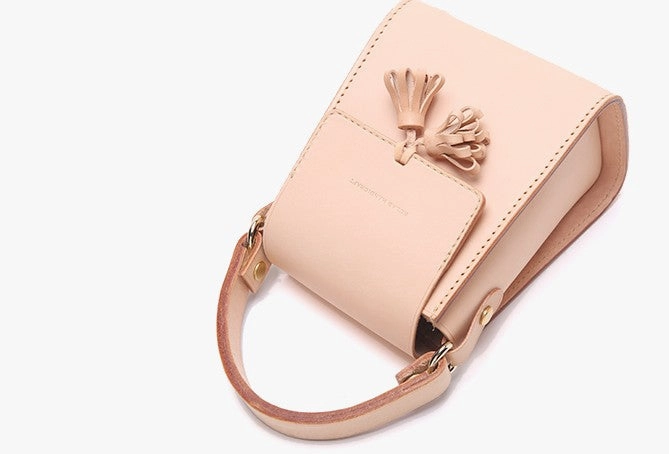 Lovely Handmade Leather Womens Mini Handbags Purse Shoulder Bags for Women