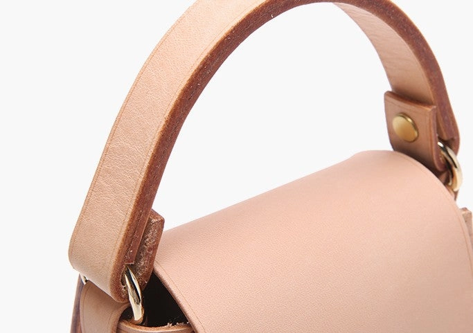 Lovely Handmade Leather Womens Mini Handbags Purse Shoulder Bags for Women
