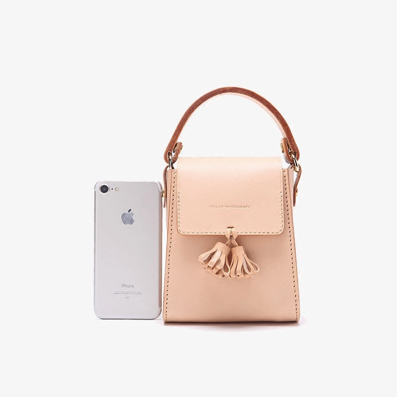 Lovely Handmade Leather Womens Mini Handbags Purse Shoulder Bags for Women