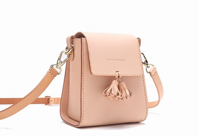 Lovely Handmade Leather Womens Mini Handbags Purse Shoulder Bags for Women