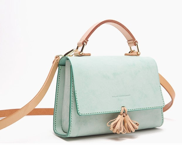 Lovely Handmade Leather Womens SMall Purse Handbags Shoulder Bags for Women