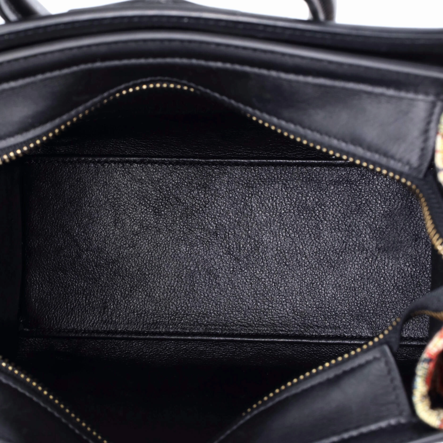 Luggage Bag Printed Jacquard and Leather Nano