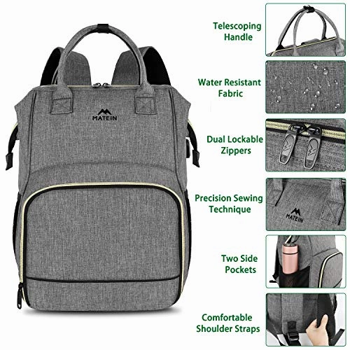 Lunch Backpack, Insulated Cooler Backpack Lunch Box Laptop Backpack with USB Port for Women Men,Water Resistant Leak-proof Lunch Bag Tote for School Work Hiking Beach Picnic Trip Fits 15.6 Inch Laptop