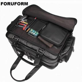 Luxury Men Leather Briefcase Men Business Bag Genuine Leather Briefcase Male 16"Laptop Bag Office