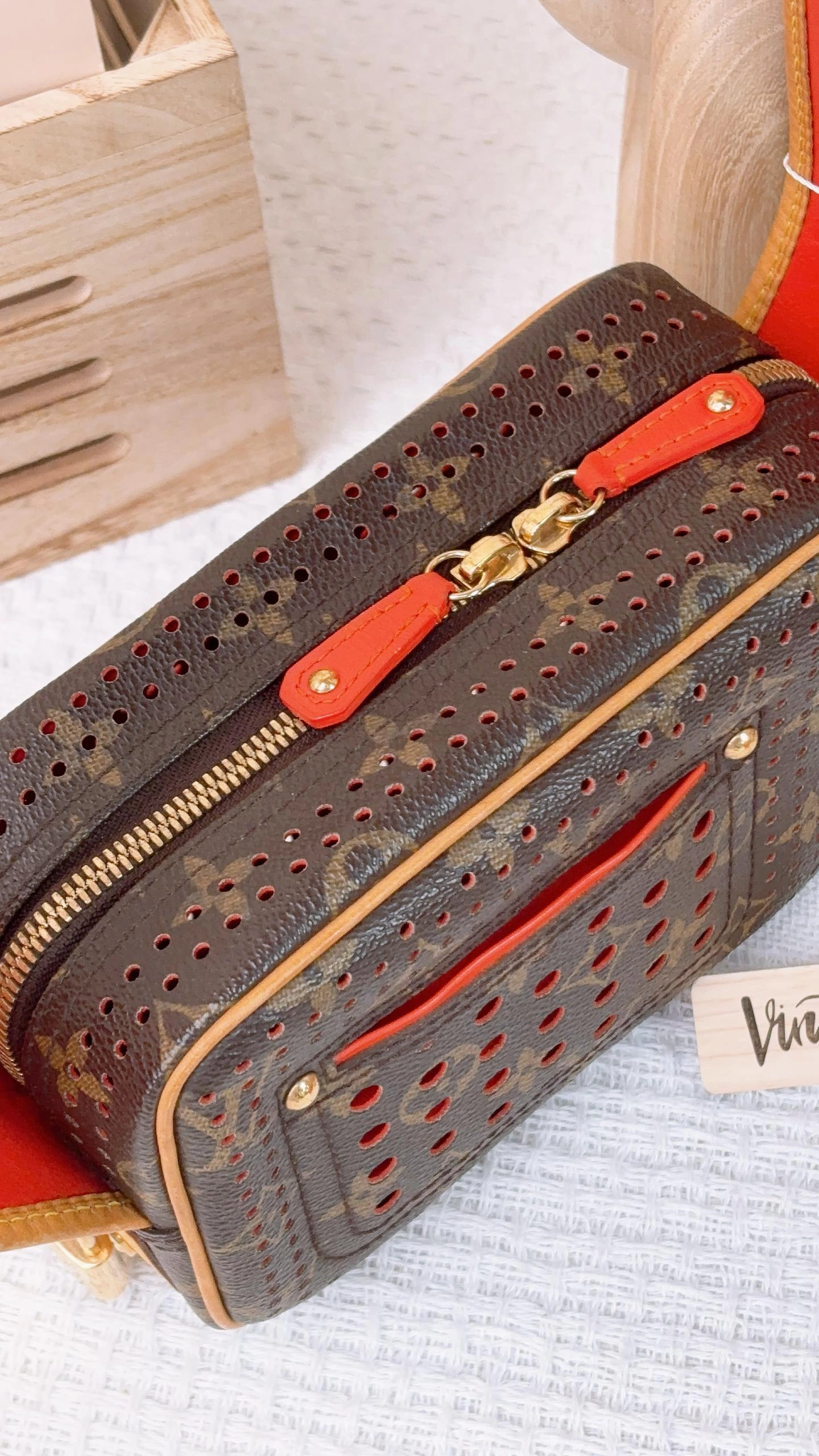 LV Monogram Perforated Mini Trocadero Shoulder Bag