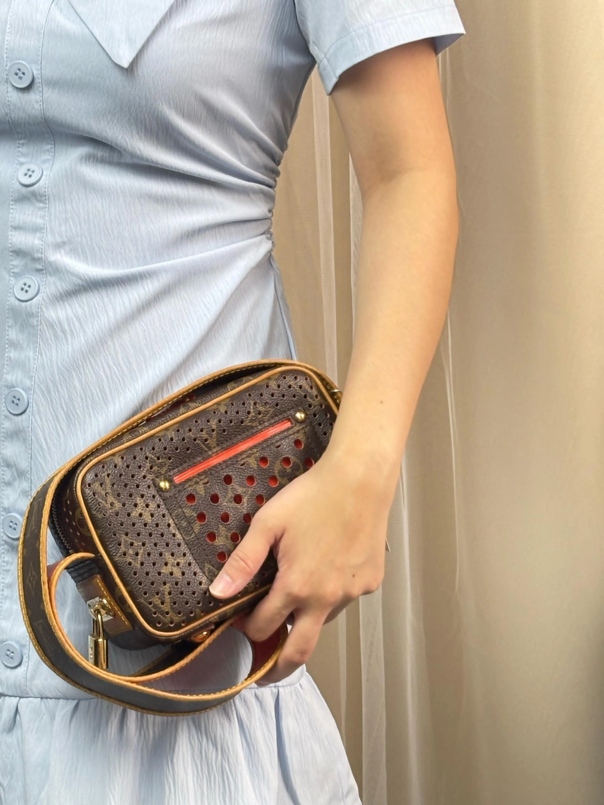 LV Monogram Perforated Mini Trocadero Shoulder Bag