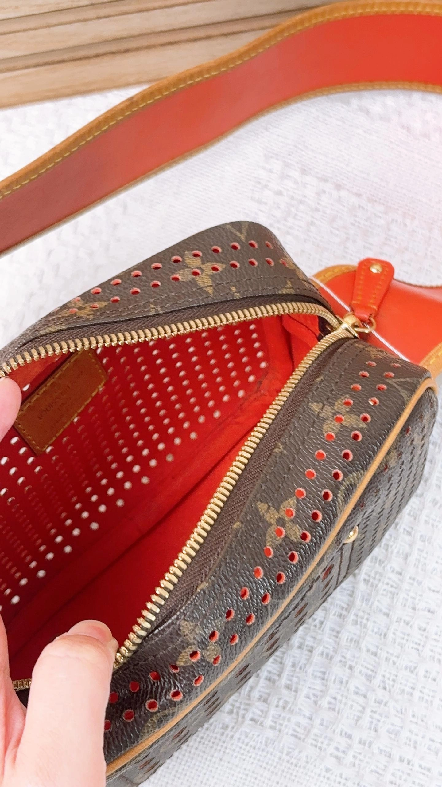 LV Monogram Perforated Mini Trocadero Shoulder Bag