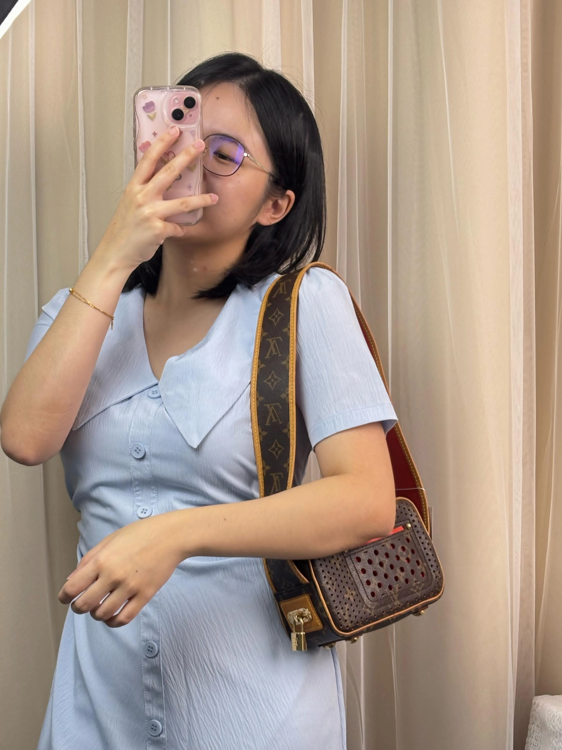 LV Monogram Perforated Mini Trocadero Shoulder Bag