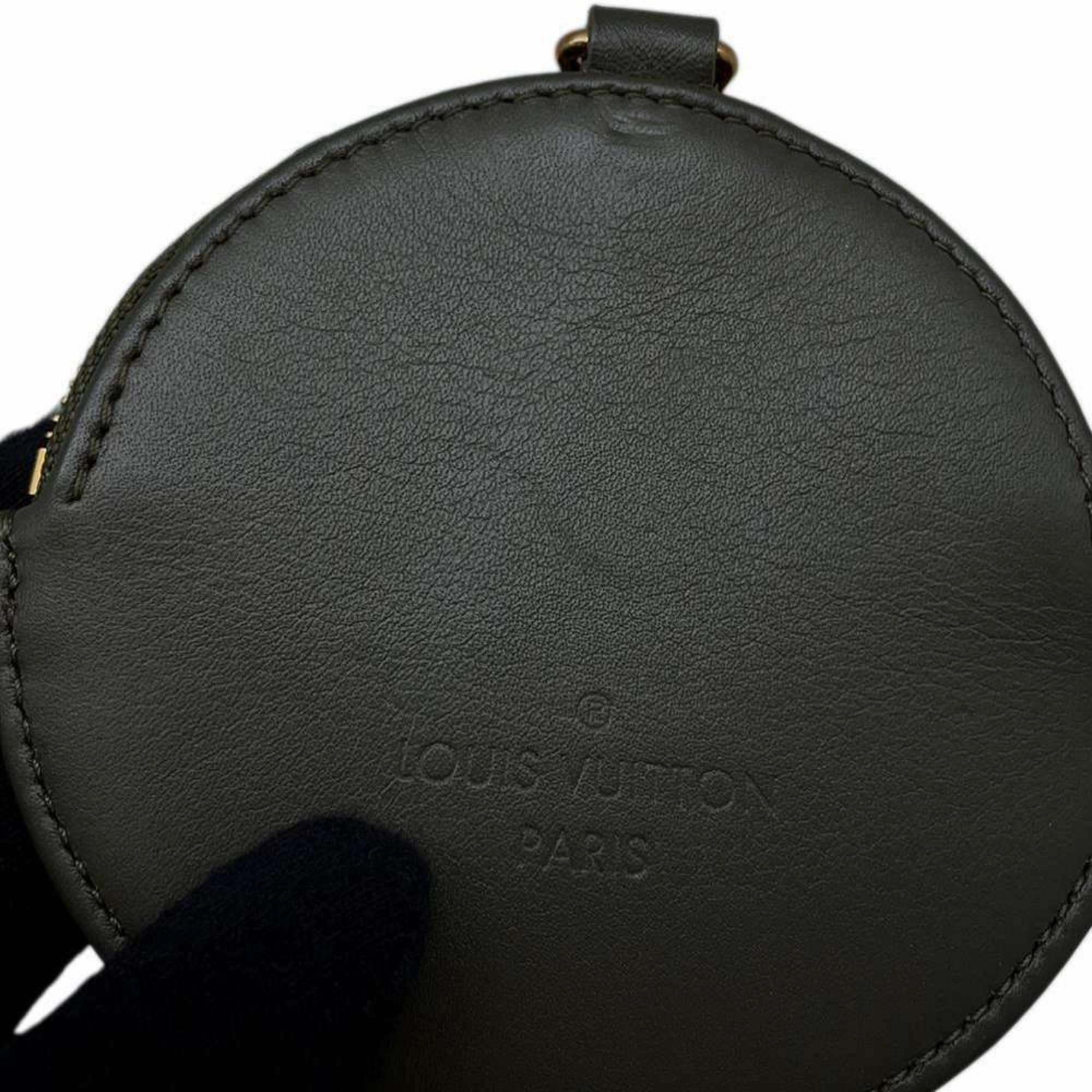 LV Pont 9 Olive Green Quilted Lambskin Leather Crossbody Bag