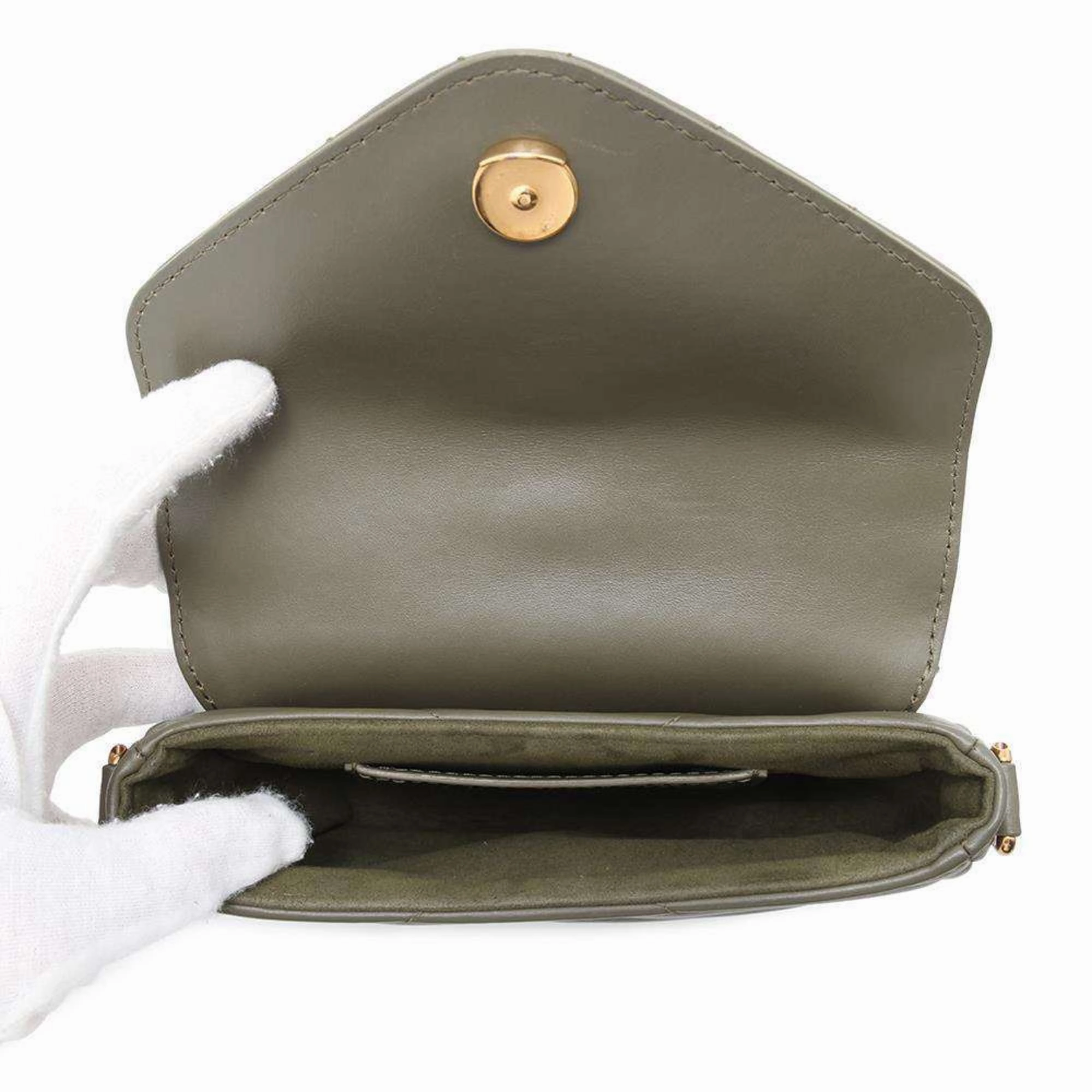LV Pont 9 Olive Green Quilted Lambskin Leather Crossbody Bag