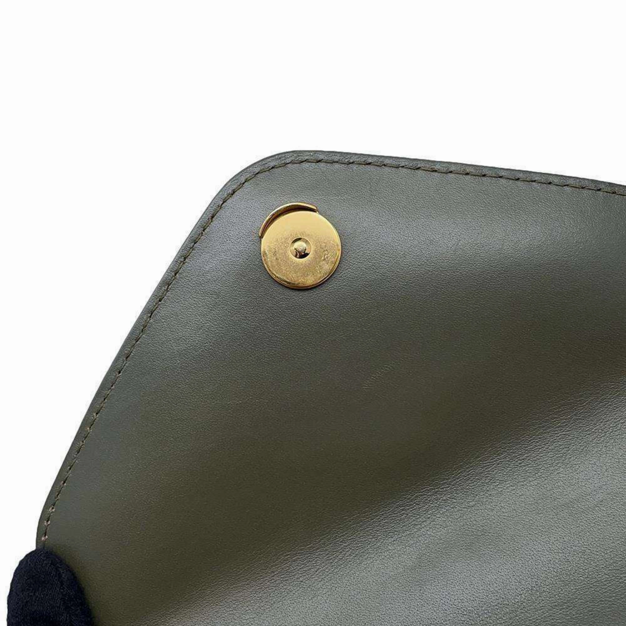 LV Pont 9 Olive Green Quilted Lambskin Leather Crossbody Bag