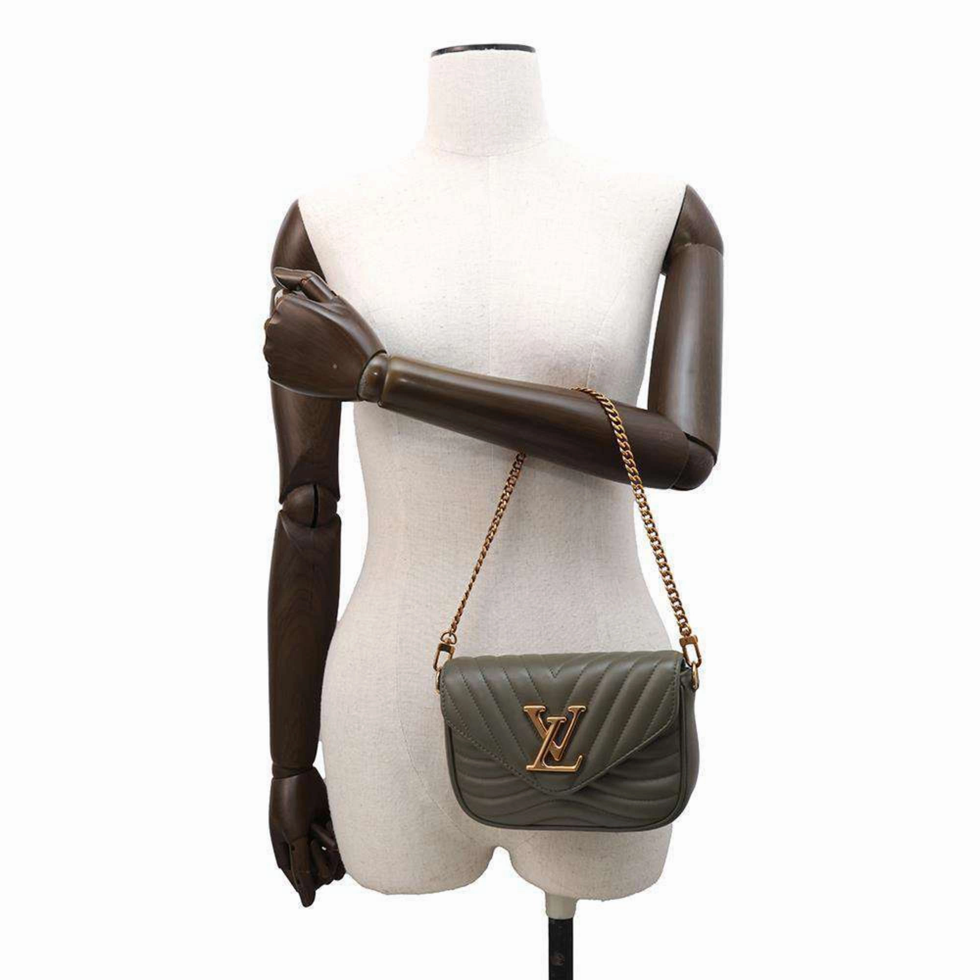 LV Pont 9 Olive Green Quilted Lambskin Leather Crossbody Bag