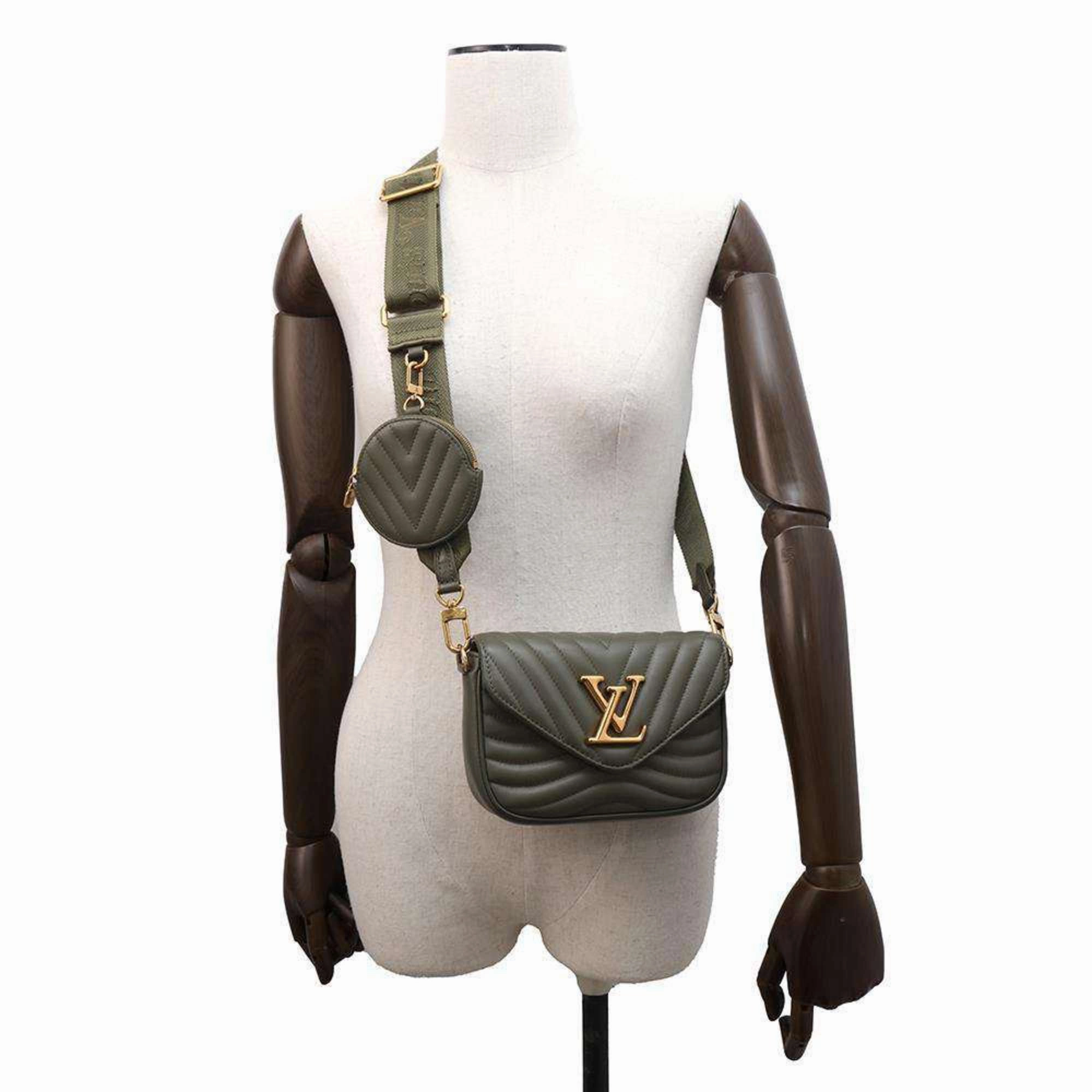 LV Pont 9 Olive Green Quilted Lambskin Leather Crossbody Bag