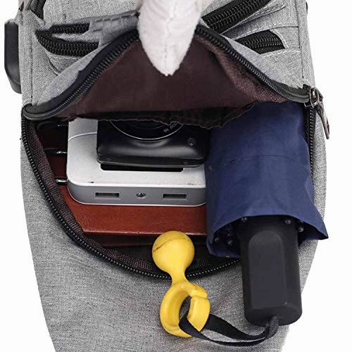 Male Leisure Sling Chest Pack Crossbody Bags for Men Messenger Canvas USB Charging Leather Handbag Shoulder Bags