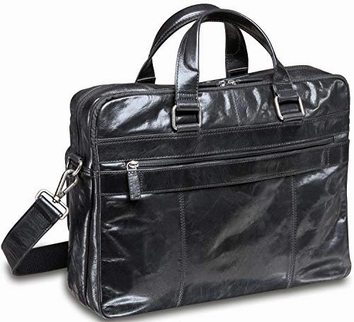 Mancini Double Compartment 15.6" Laptop/Tablet Briefcase in Brown