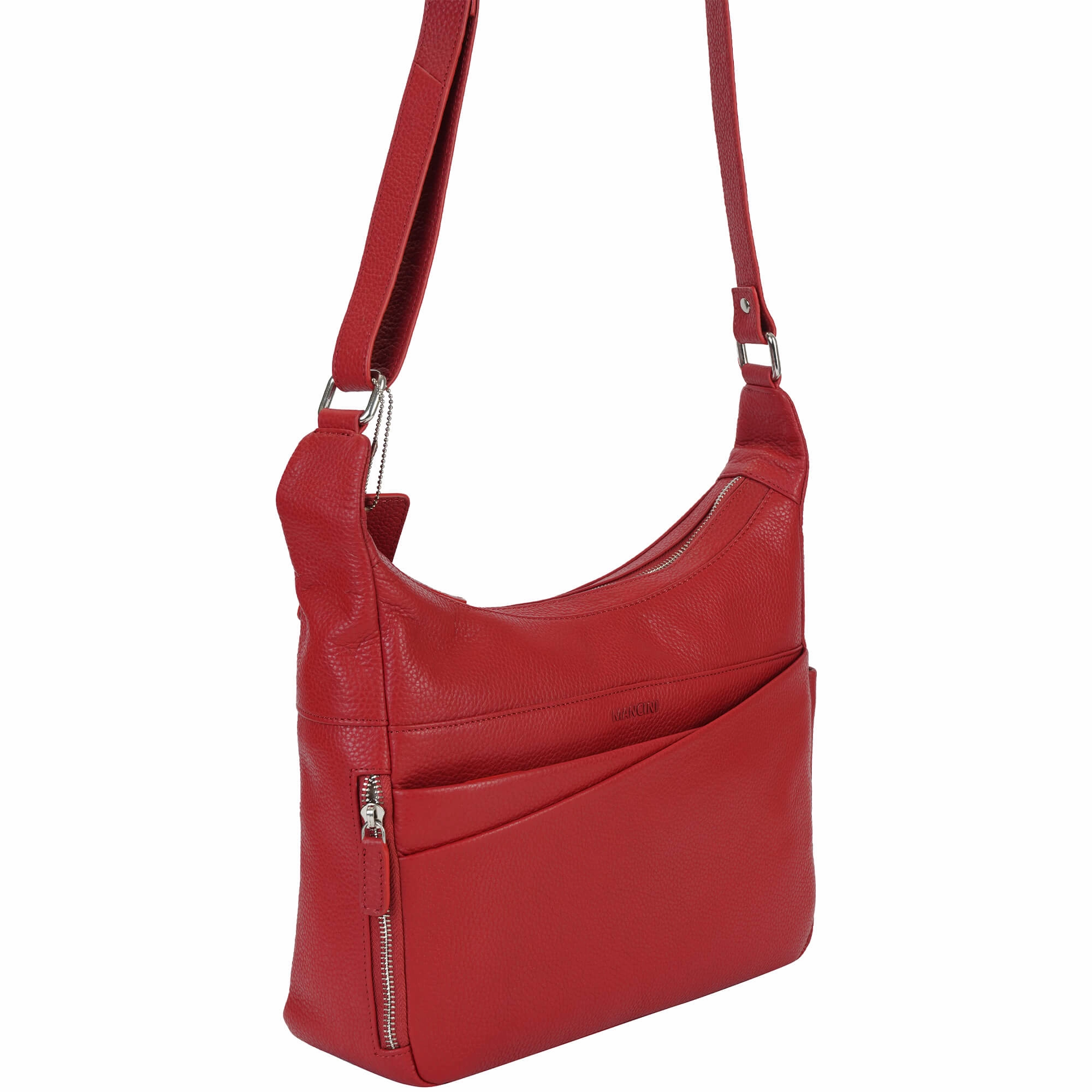 Mancini Pebbled June Crossbody Handbag
