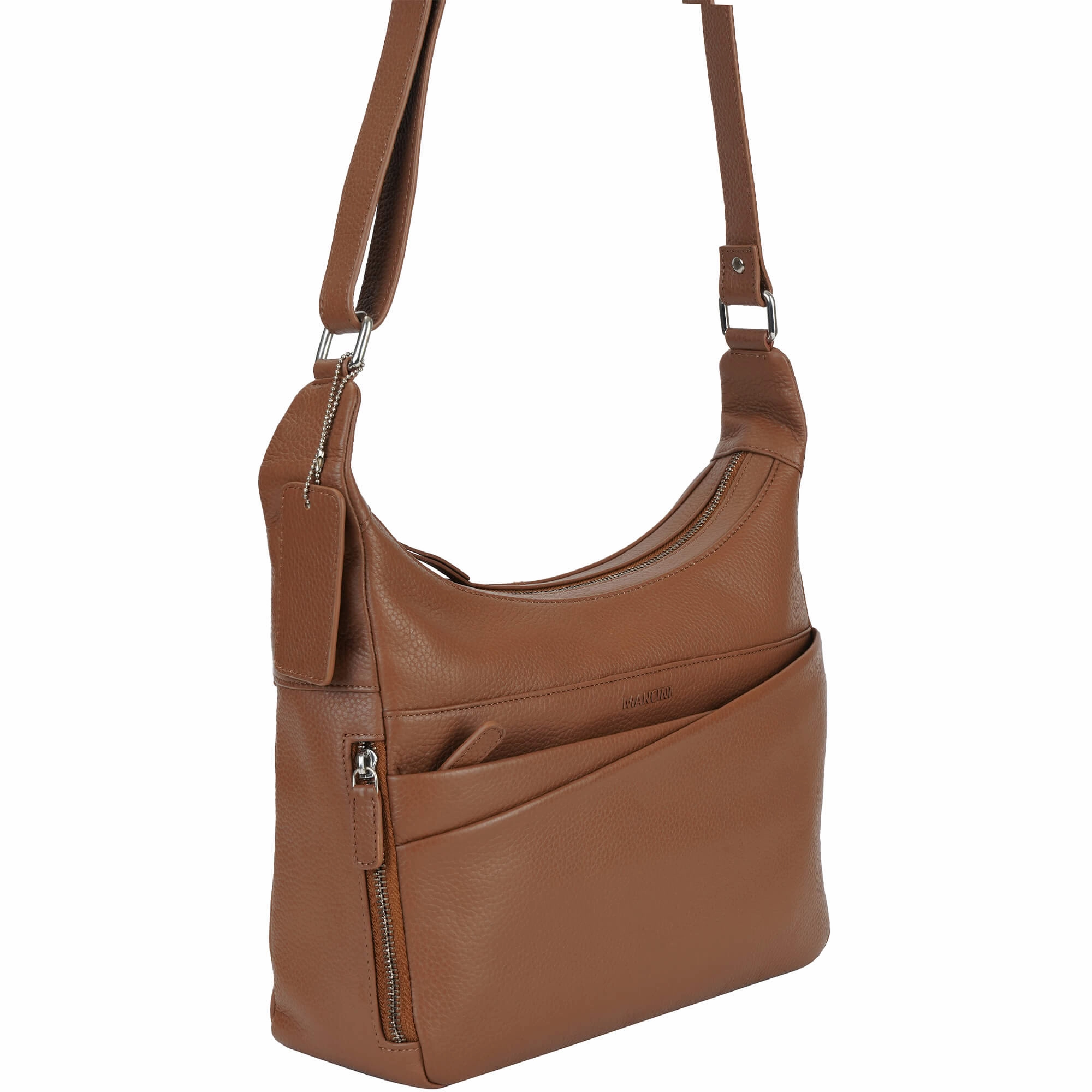 Mancini Pebbled June Crossbody Handbag