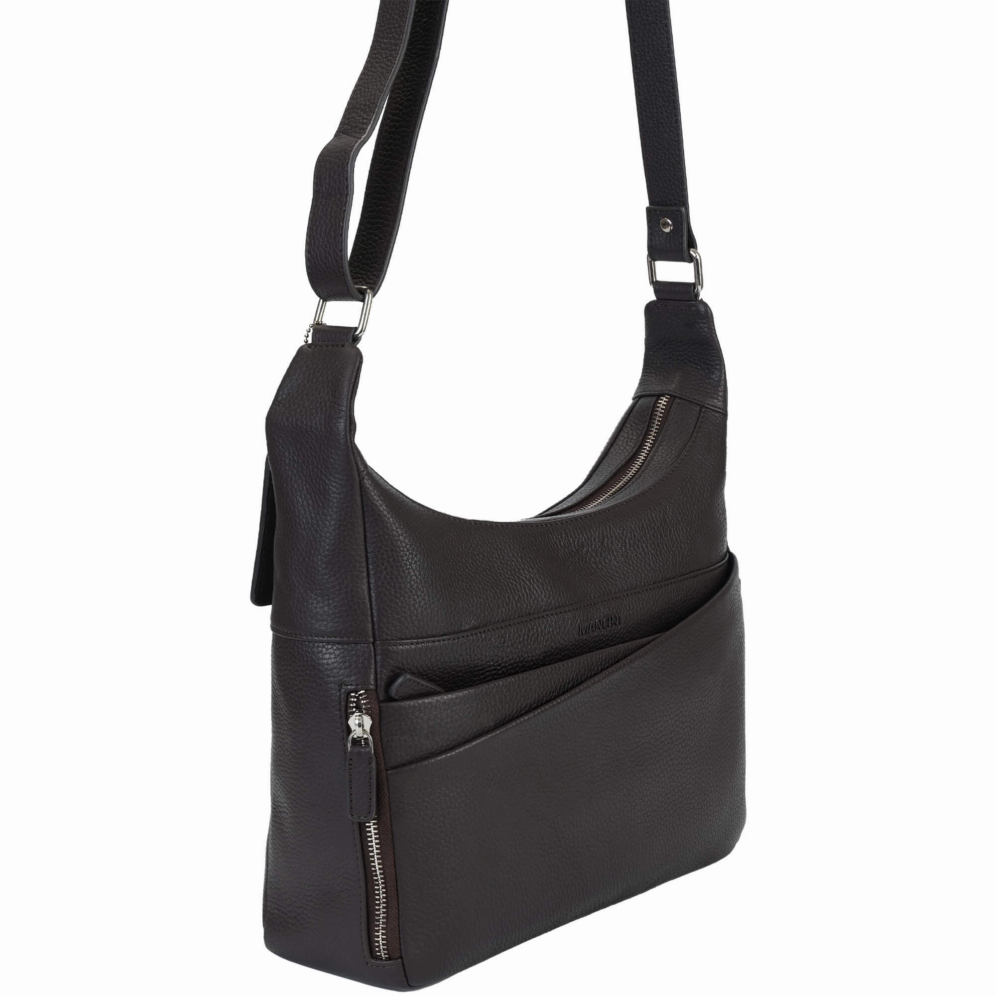 Mancini Pebbled June Crossbody Handbag