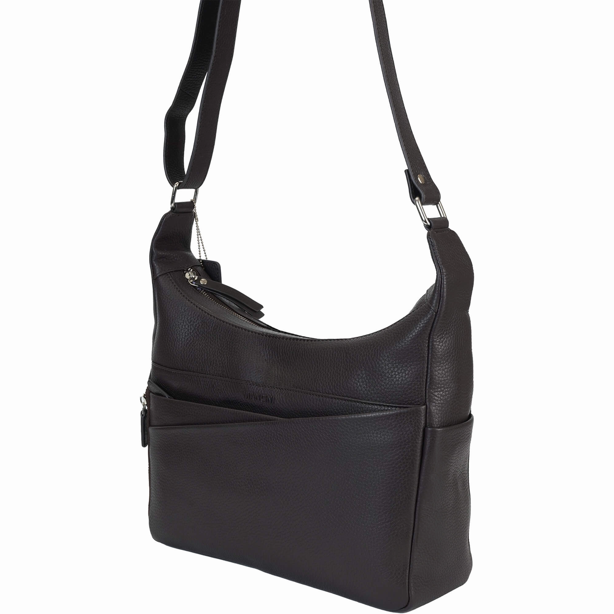 Mancini Pebbled June Crossbody Handbag